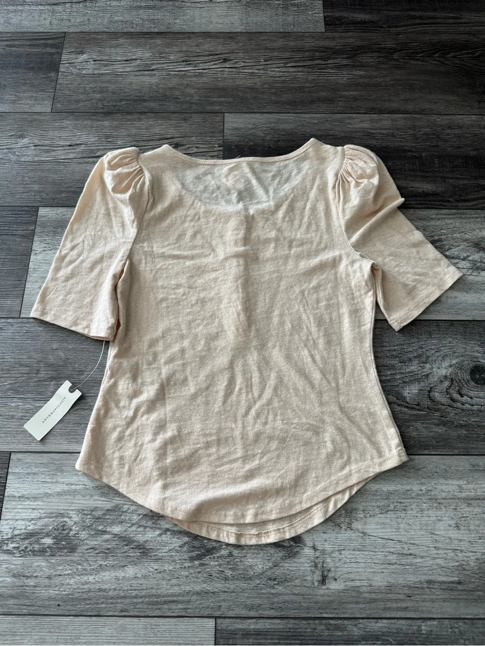 NWT Anthropologie puff sleeve Henley top extra small XS